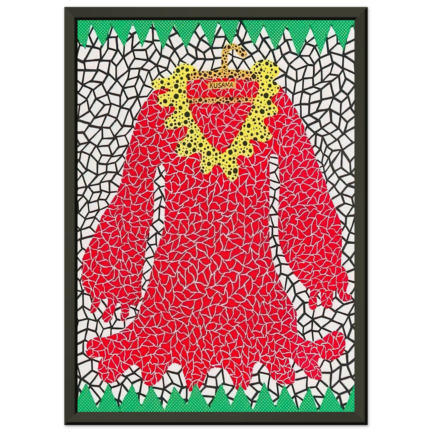 Yayoi Kusama DRESS 1982 Framed Art Print - Aluminum Frame - 60x80 cm / 24x32 inches