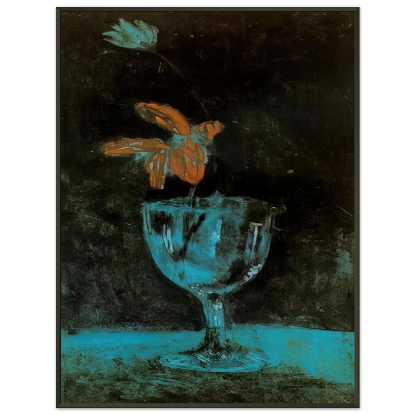 Pablo Picasso  A blue vase  1903 Framed Art Print  - Aluminum Frame - 40x50 cm / 16x20 inches