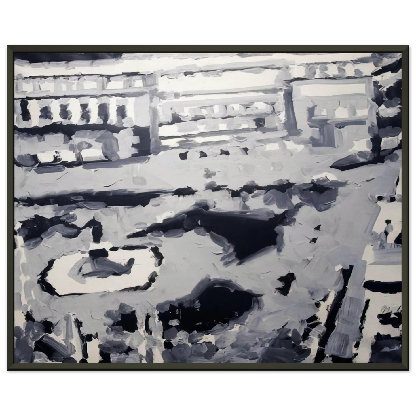 Gerhard Richter TOWNSCAPE M6 1968 Framed Art Print - Aluminum Frame - 70x100 cm / 28x40 inches