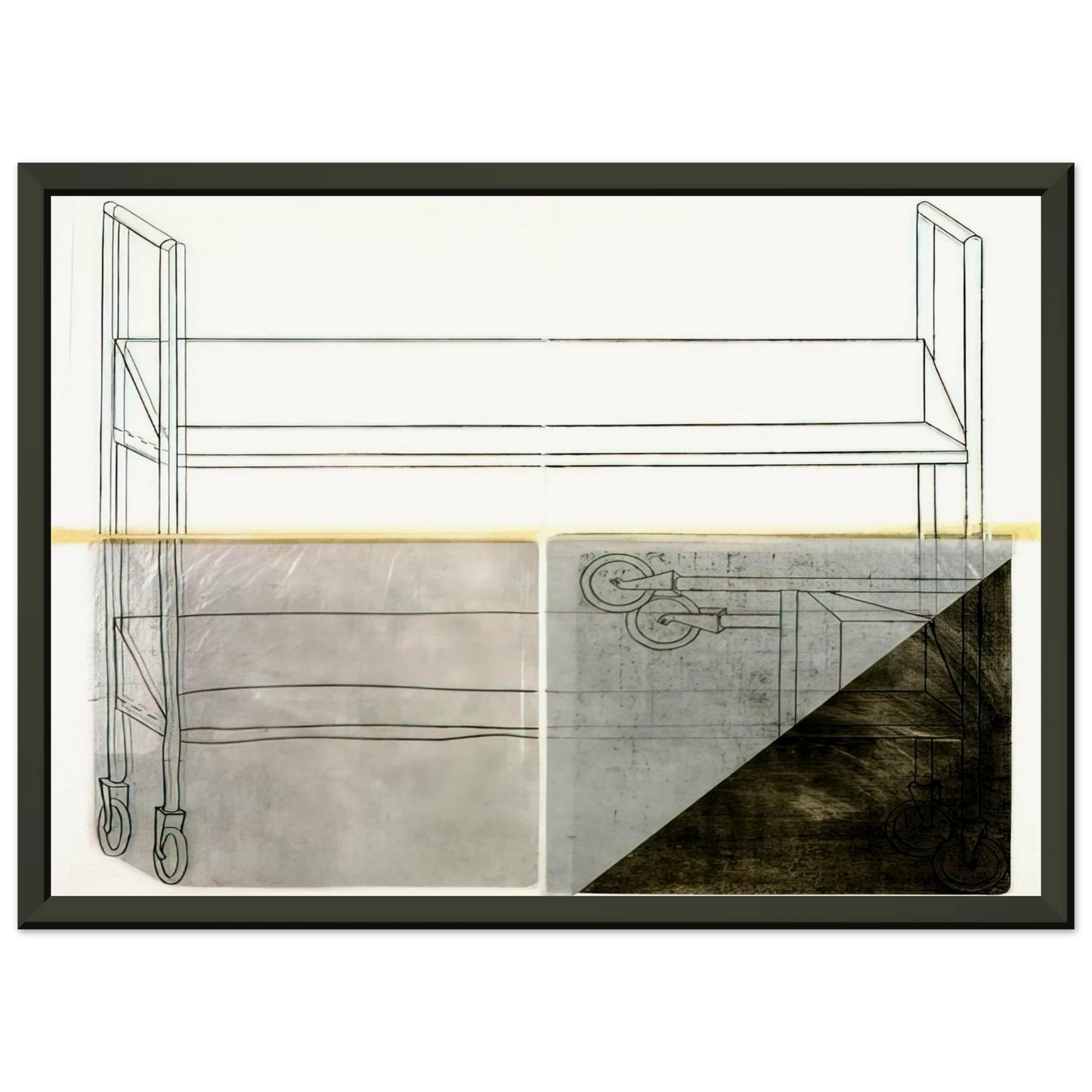 Dieter Roth Large Trolley 1972 Framed Art Print - Aluminum Frame - 60x80 cm / 24x32 inches
