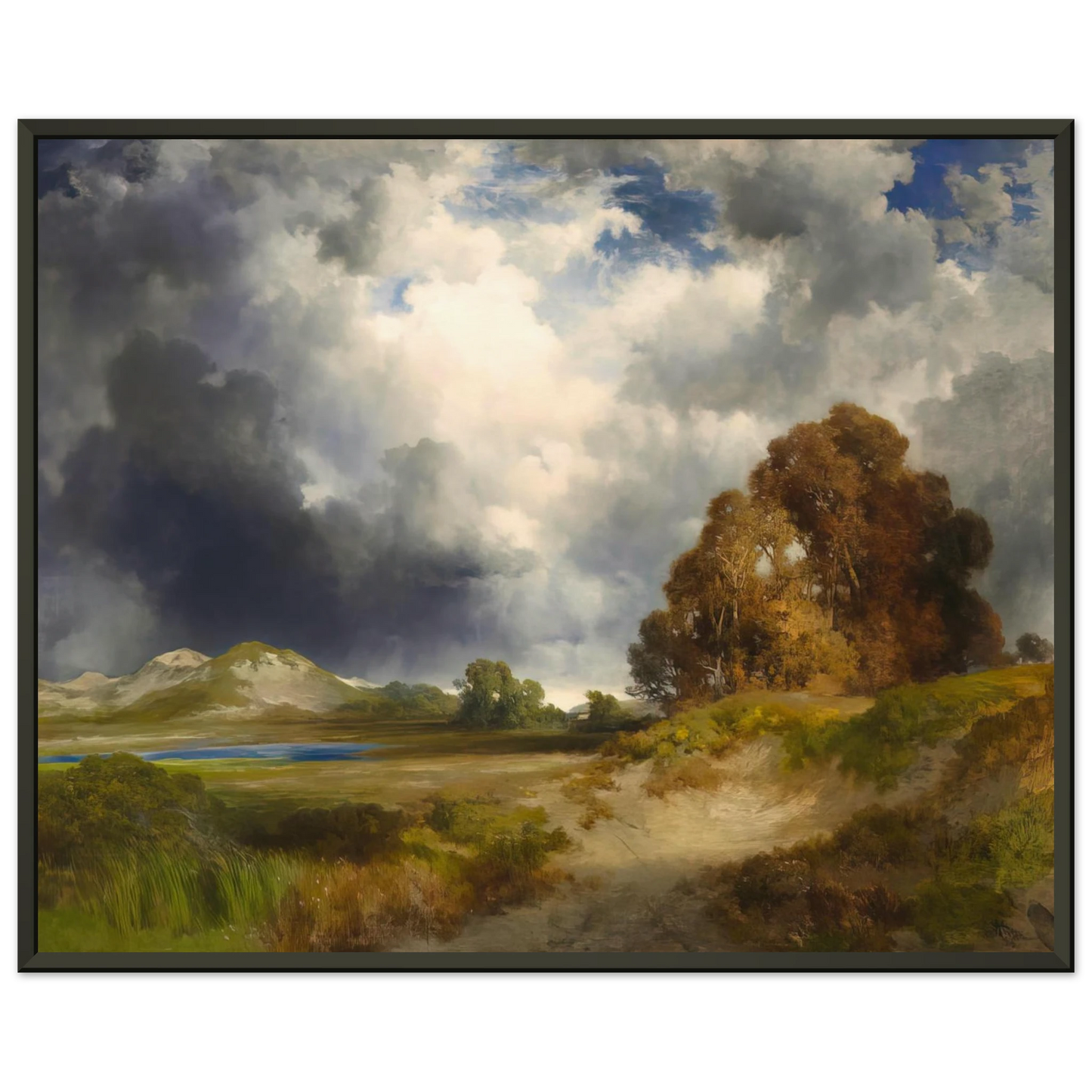 Thomas Moran East Hampton Framed Art Print - Aluminum Frame - 60x80 cm / 24x32 inches