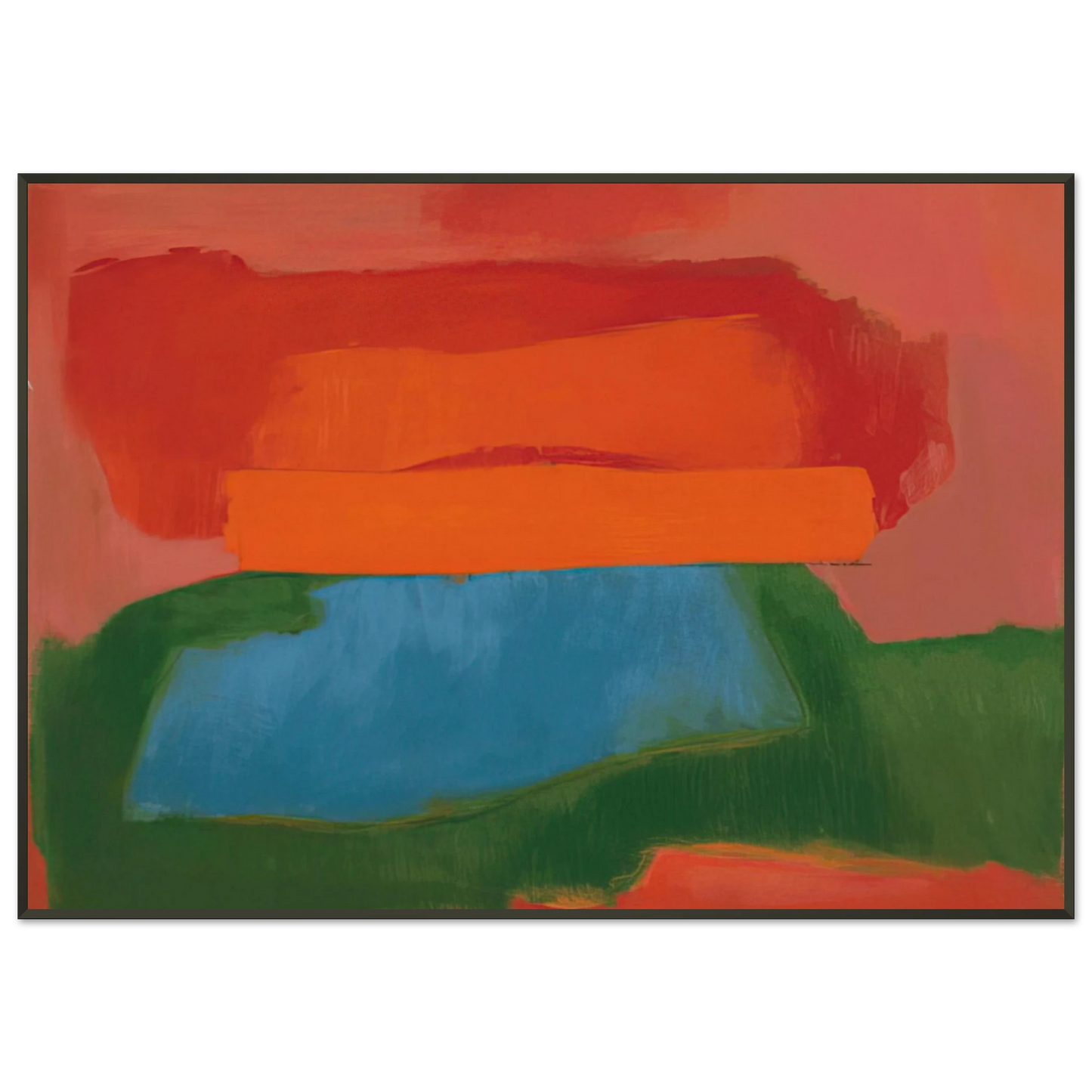 Esteban Vicente NUMBER 2 1967 Framed Art Print - Aluminum Frame - 21x29.7 cm / 8x12"