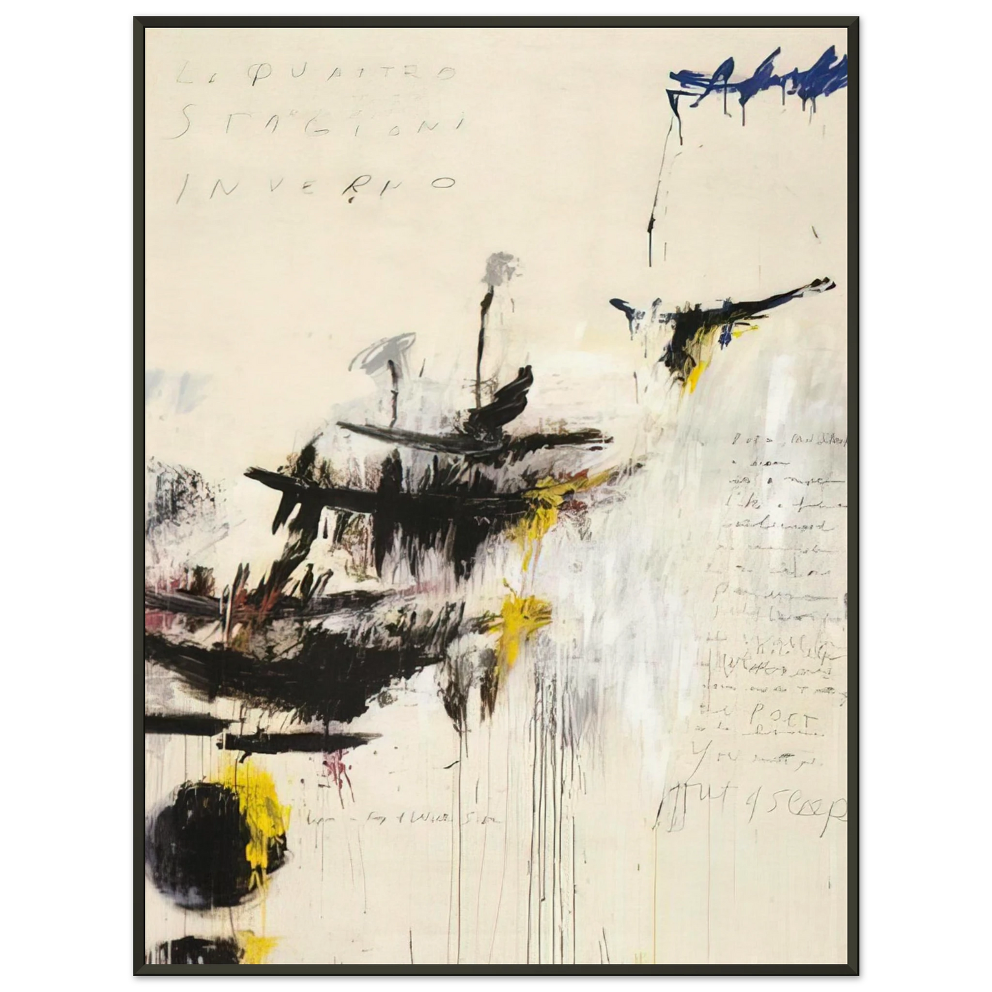 Cy Twombly Quattro stagioni I Inverno Framed Art Print - Aluminum Frame - 70x100 cm / 28x40 inches
