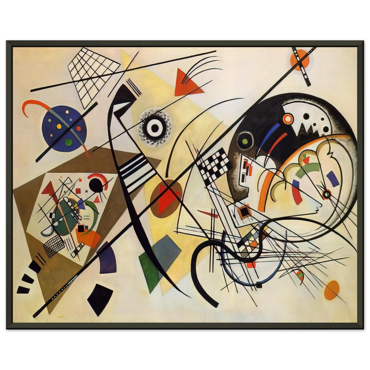 Wassily Kandinsky TRANSVERSE LINE 1923 Framed Art Print - Aluminum Frame - 70x100 cm / 28x40 inches