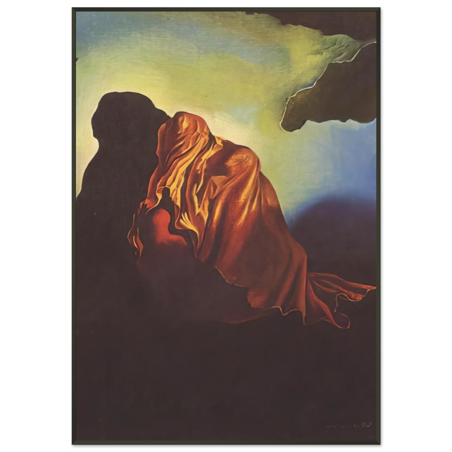 Salvador Dali THE VEILED HEART Framed Art Print - Aluminum Frame - 21x29.7 cm / 8x12"
