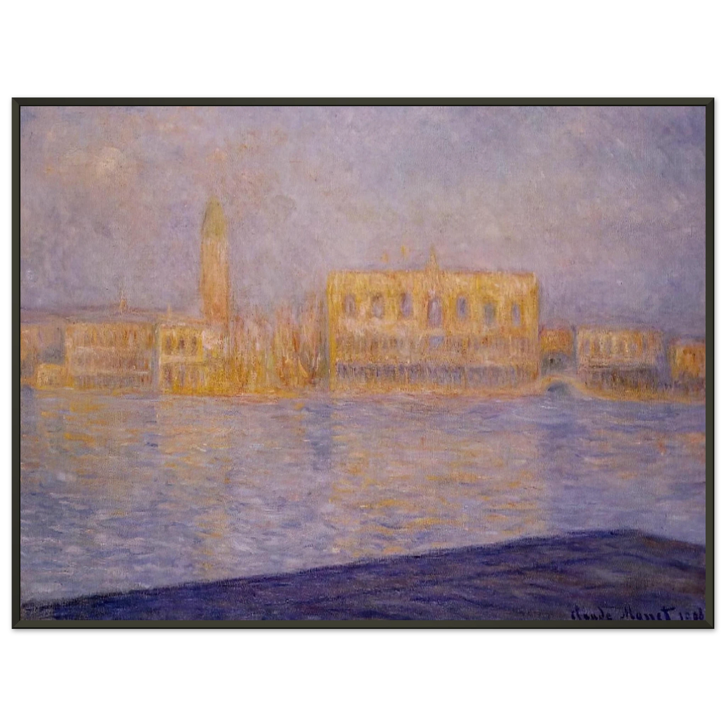 claude monet The Doges Palace Seen from San Giorgio Maggiore 2 Framed Art Print - Aluminum Frame - 60x80 cm / 24x32 inches