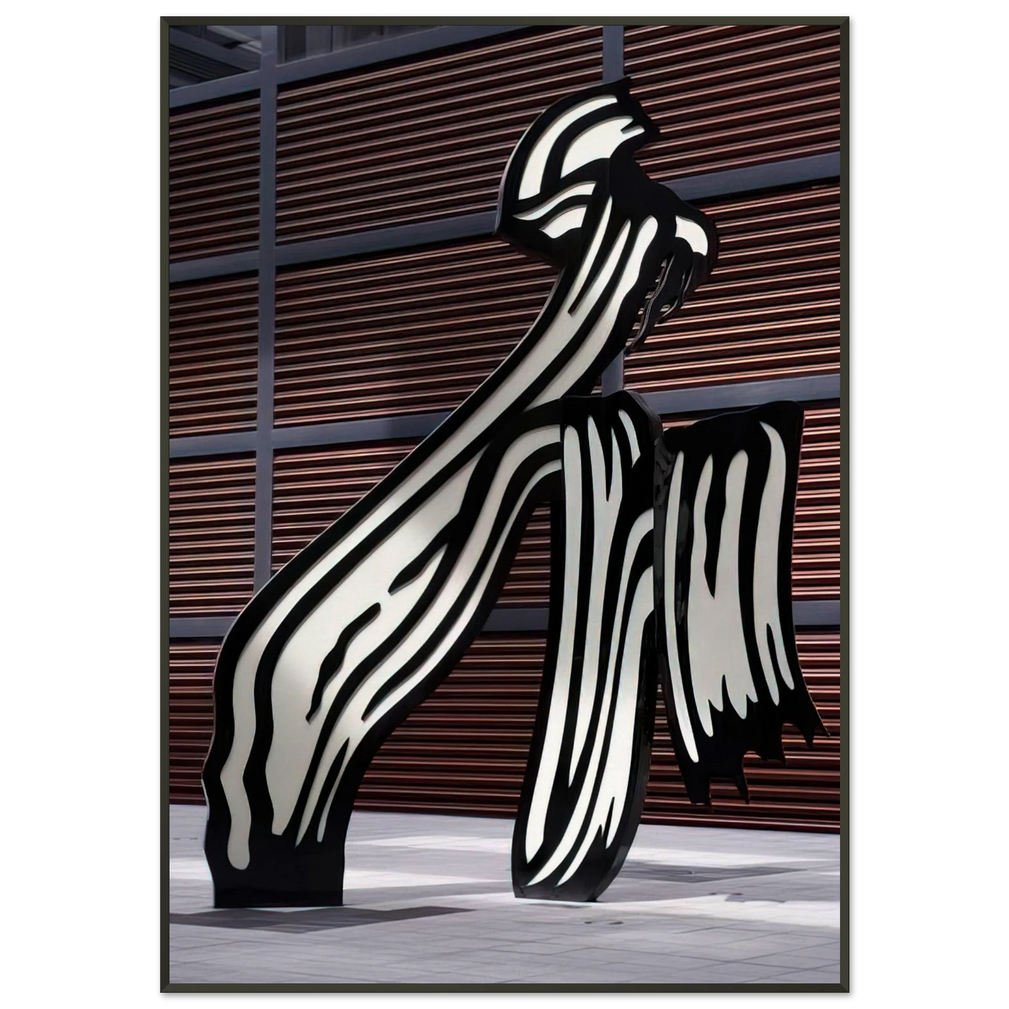 Roy Lichtenstein BRUSHSTROKE 1996 Framed Art Print - Aluminum Frame - 21x29.7 cm / 8x12"