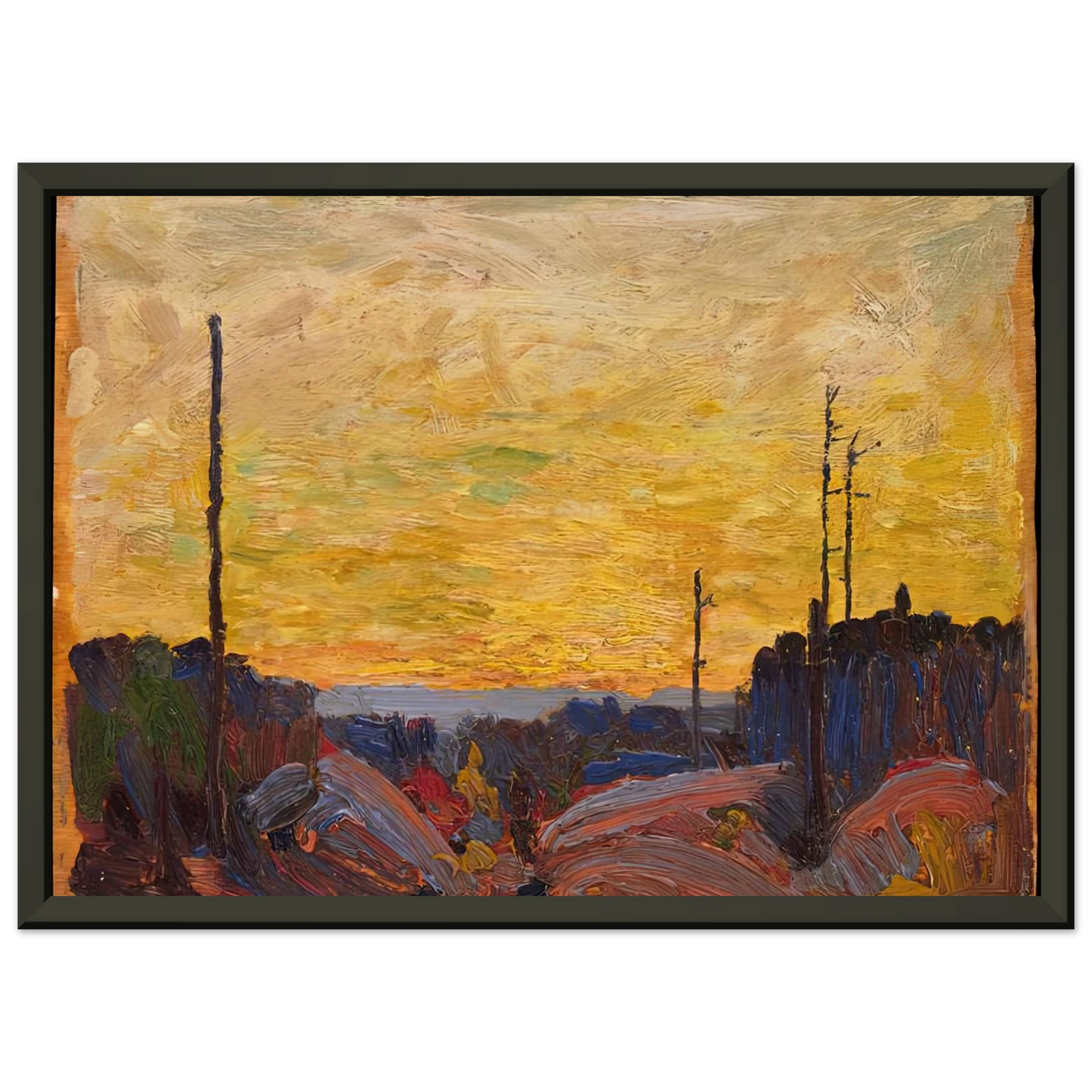 Tom Thomson BURNED OVER LAND 1916 Framed Art Print - Aluminum Frame - 60x80 cm / 24x32 inches