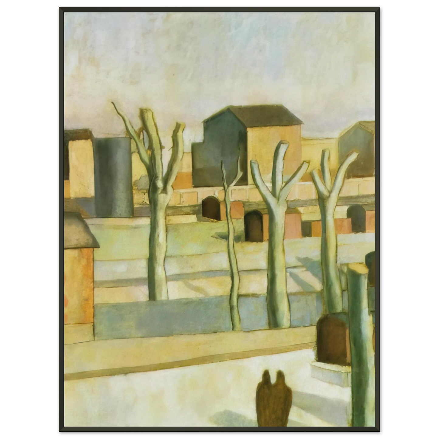 Salvador Dali THE STATION AT FIGUERAS Framed Art Print - Aluminum Frame - 60x80 cm / 24x32 inches