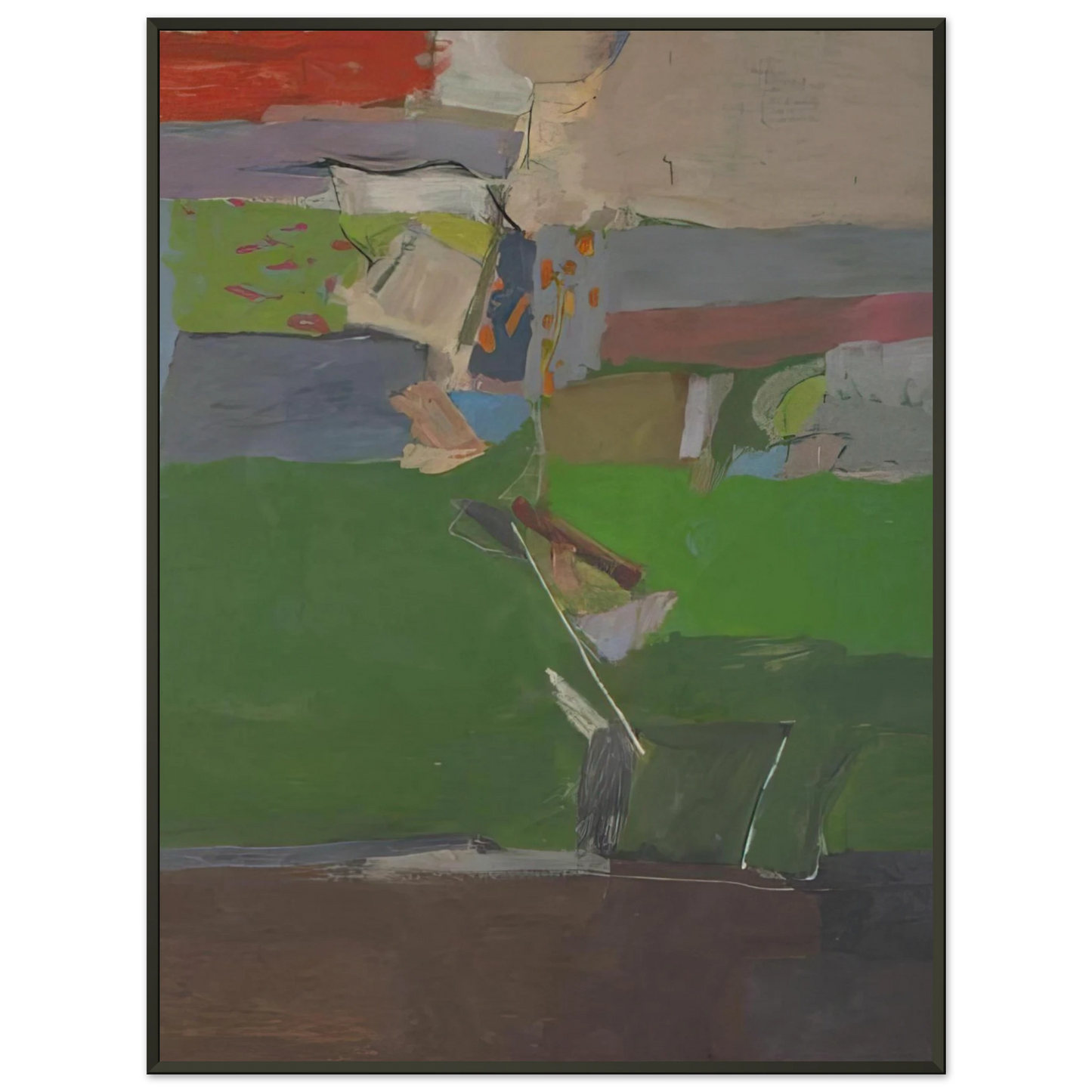 Richard Diebenkorn Berkeley 13 Framed Art Print - Aluminum Frame - 70x100 cm / 28x40 inches