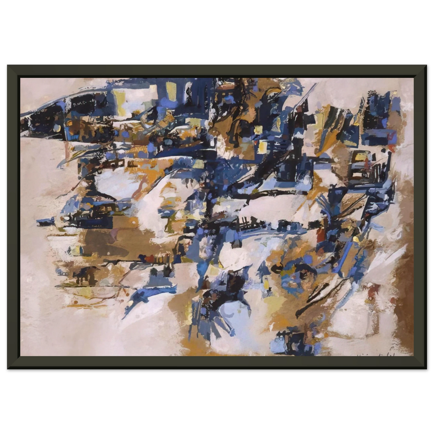 Maria Helena Vieira da Silva Untitled 1958 Framed Art Print - Aluminum Frame - 60x80 cm / 24x32 inches