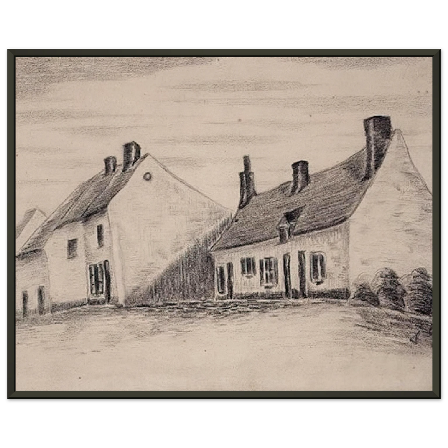 Vincent van Gogh  A Zandmennik house Framed Art Print  - Aluminum Frame - 60x80 cm / 24x32 inches