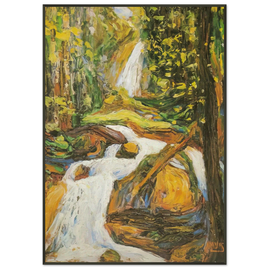 Wassily Kandinsky  KOCHEL WATERFALL I Framed Art Print  - Aluminum Frame - 21x29.7 cm / 8x12"