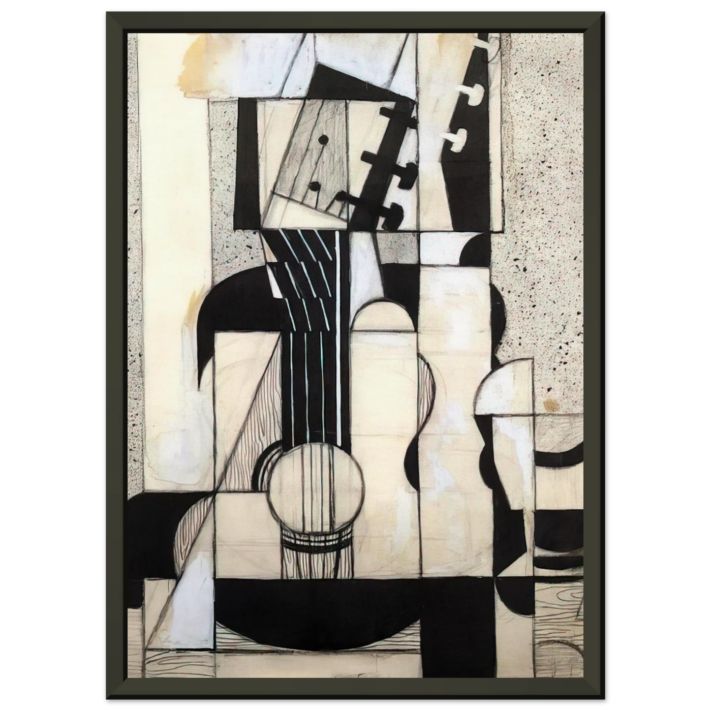 Juan Gris STILL LIFE WITH GUITAR 1913 Framed Art Print - Aluminum Frame - 40x50 cm / 16x20 inches