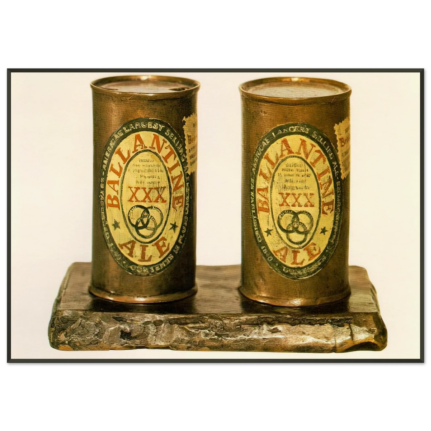 Jasper Johns ALE CANS 1964 Framed Art Print - Aluminum Frame - 21x29.7 cm / 8x12"