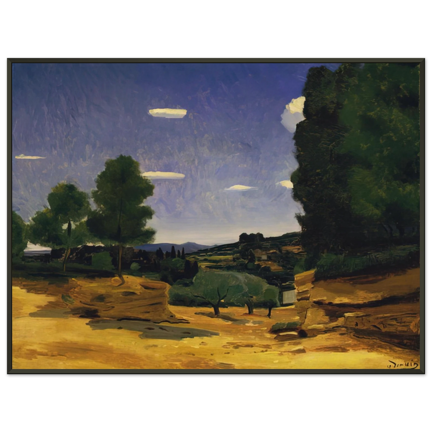 Andre Derain LANDSCAPE PROVENCE 1925 Framed Art Print - Aluminum Frame - 60x80 cm / 24x32 inches
