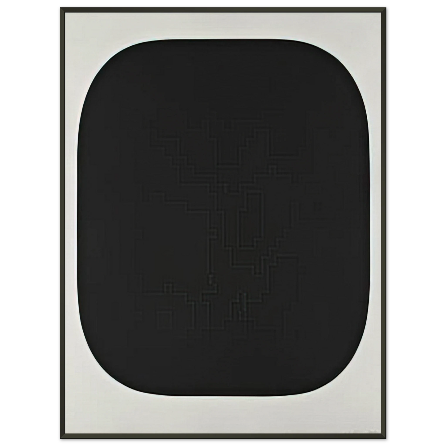 Ellsworth Kelly Black Variation IV from Second Curve series Framed Art Print - Aluminum Frame - 70x100 cm / 28x40 inches