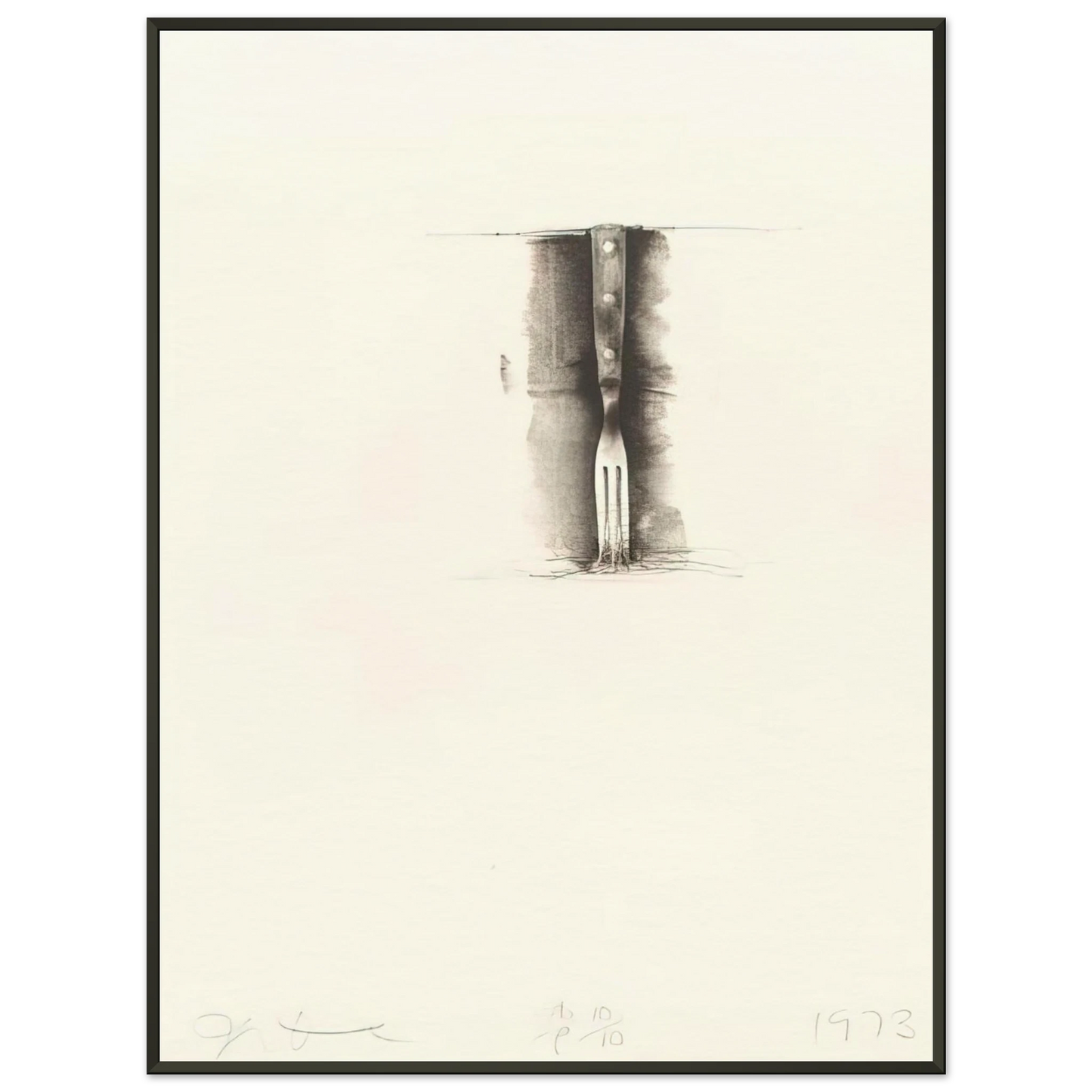 Jim Dine UNTITLED FROM TEN WINTER TOOLS 1973 8 Framed Art Print - Aluminum Frame - 60x80 cm / 24x32 inches