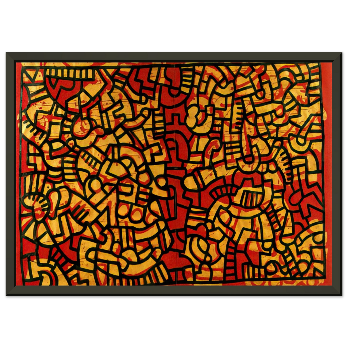 Keith Haring UNTITLED 1979 Framed Art Print - Aluminum Frame - 70x100 cm / 28x40 inches