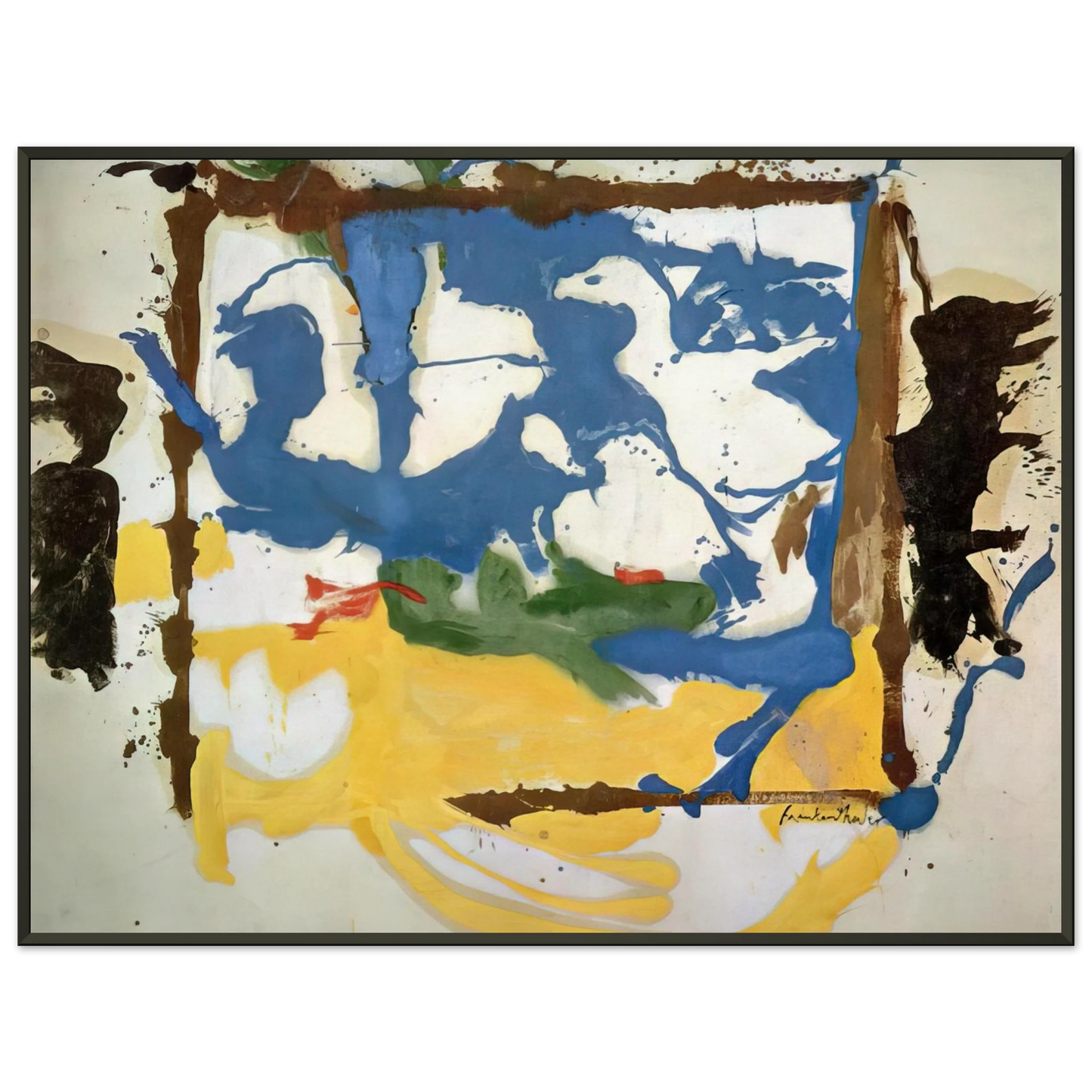 Helen Frankenthaler Swan Lake 2 1961 Framed Art Print - Aluminum Frame - 60x80 cm / 24x32 inches