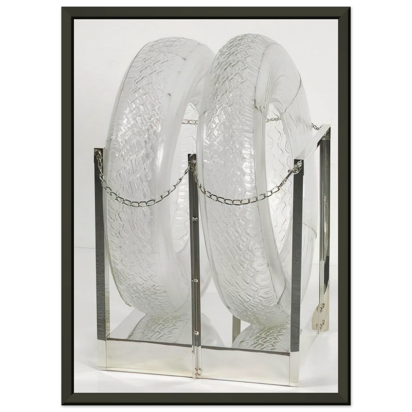 Robert Rauschenberg UNTITLED GLASS TIRES 1997 Framed Art Print - Aluminum Frame - 70x100 cm / 28x40 inches
