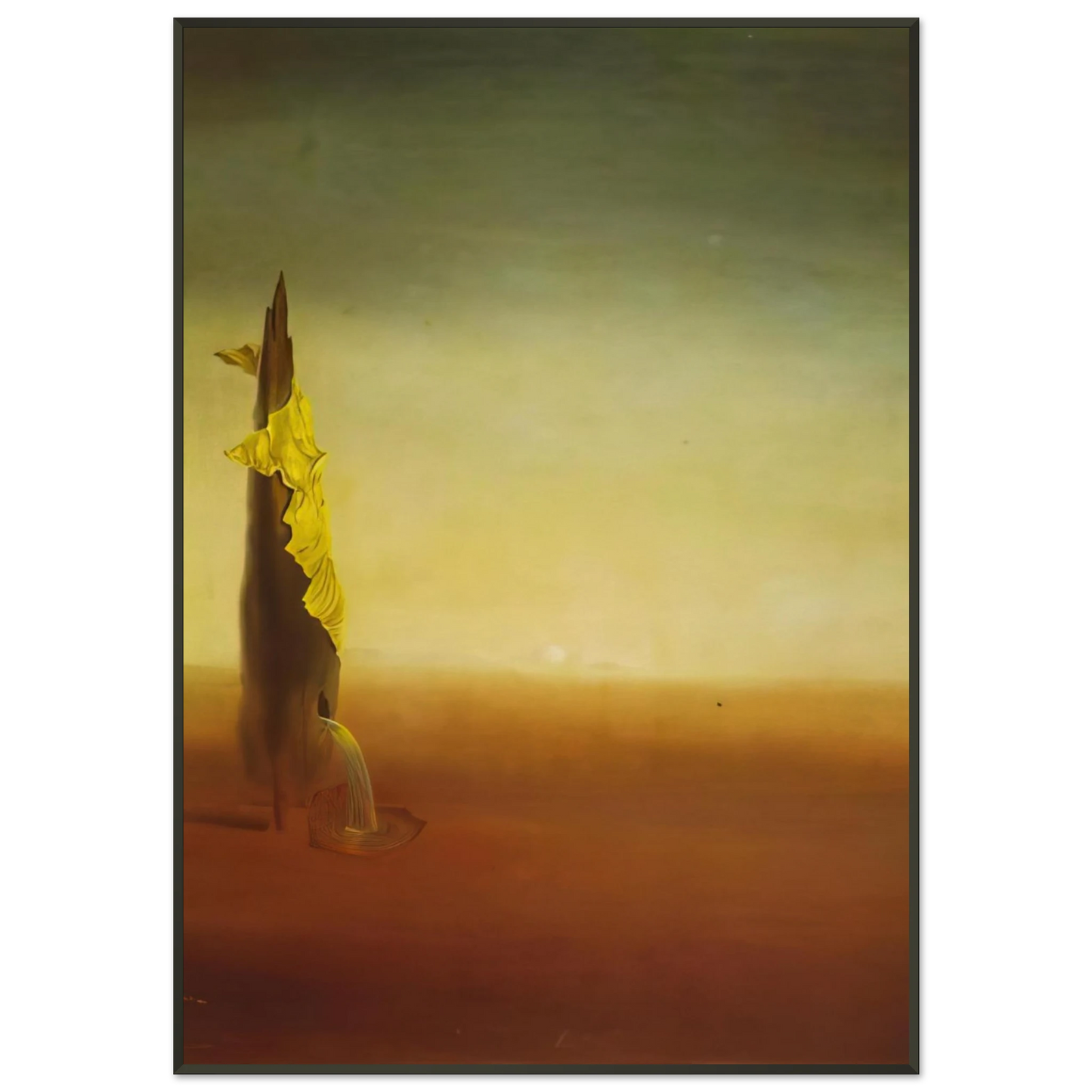 Salvador Dali THE BIRTH OF LIQUID FEARS Framed Art Print - Aluminum Frame - 21x29.7 cm / 8x12"