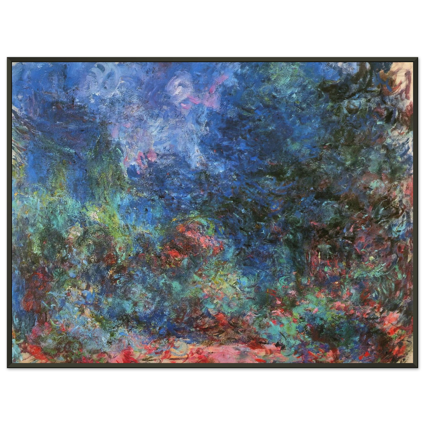 claude monet  The House at Giverny Viewed from the Rose Garden Framed Art Print  - Aluminum Frame - 40x50 cm / 16x20 inches