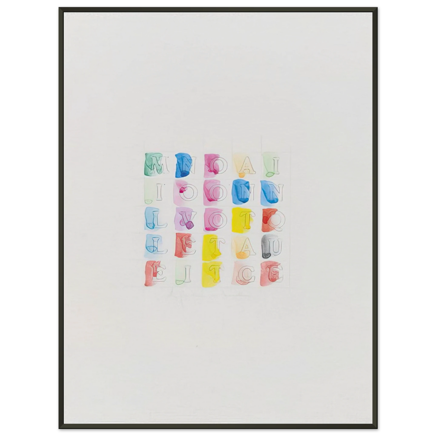 Alighiero Boetti MILLENOVECENTOTTANTACINQUE 1985 Framed Art Print - Aluminum Frame - 60x80 cm / 24x32 inches