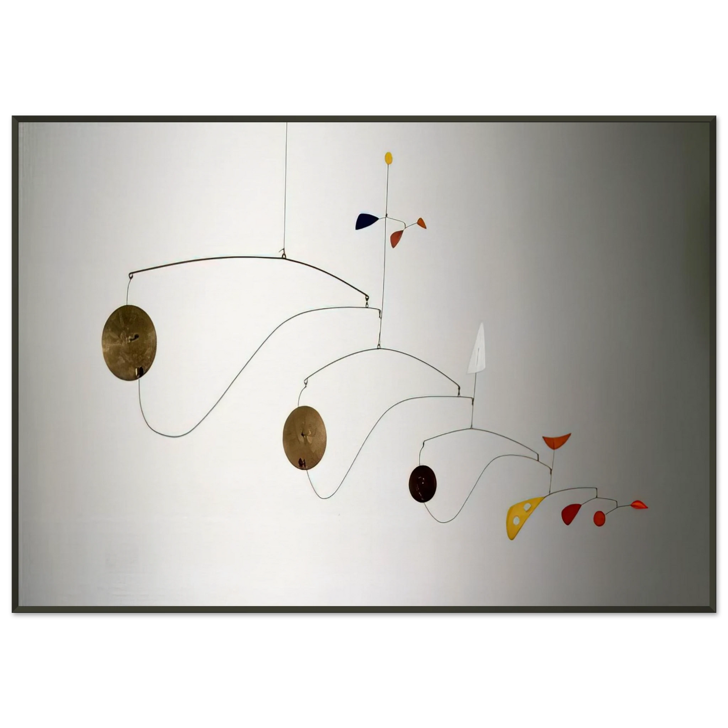Alexander Calder TRIPLE GONG 1948 Framed Art Print - Aluminum Frame - 21x29.7 cm / 8x12"