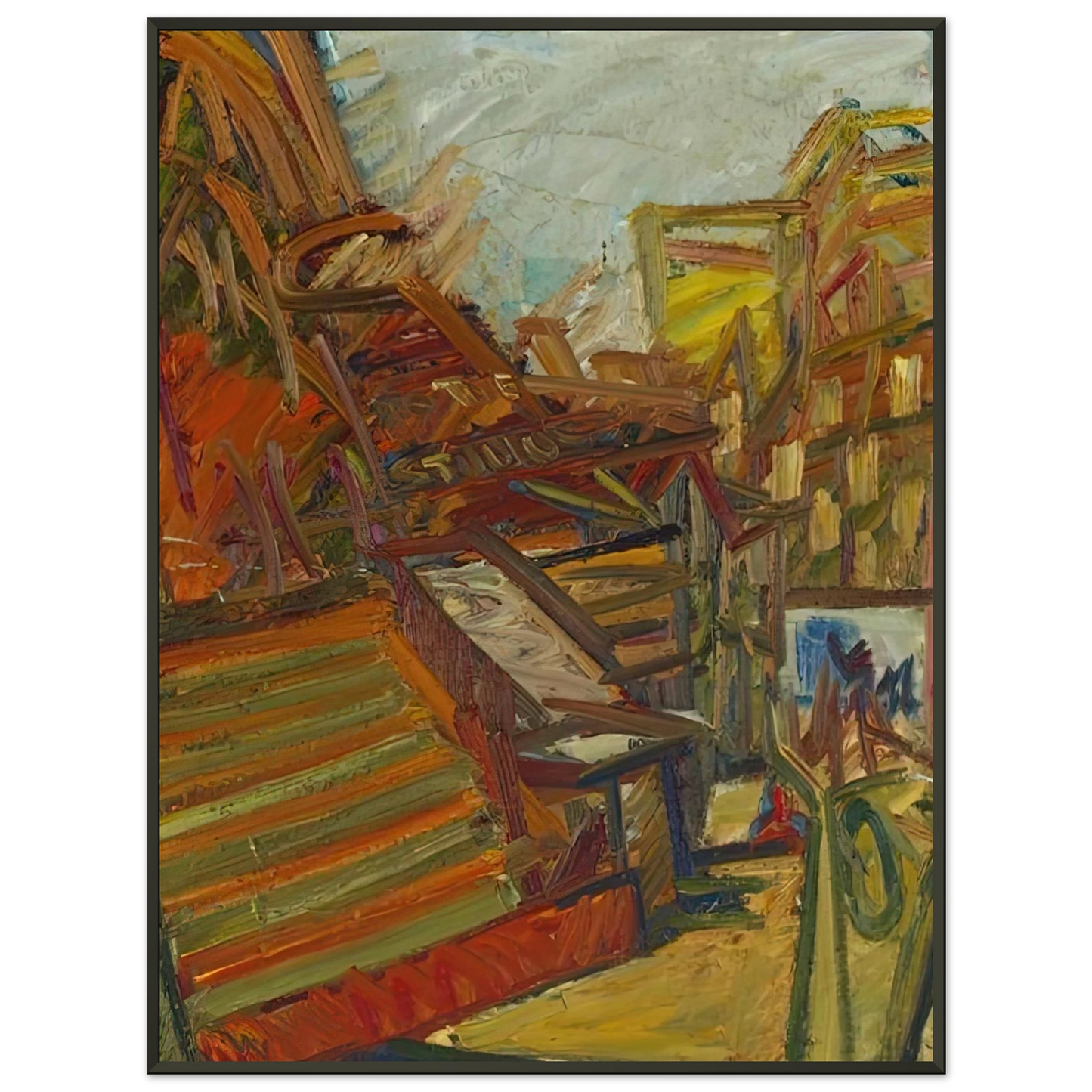 Frank Auerbach TO THE STUDIOS 1991 Framed Art Print - Aluminum Frame - 60x80 cm / 24x32 inches