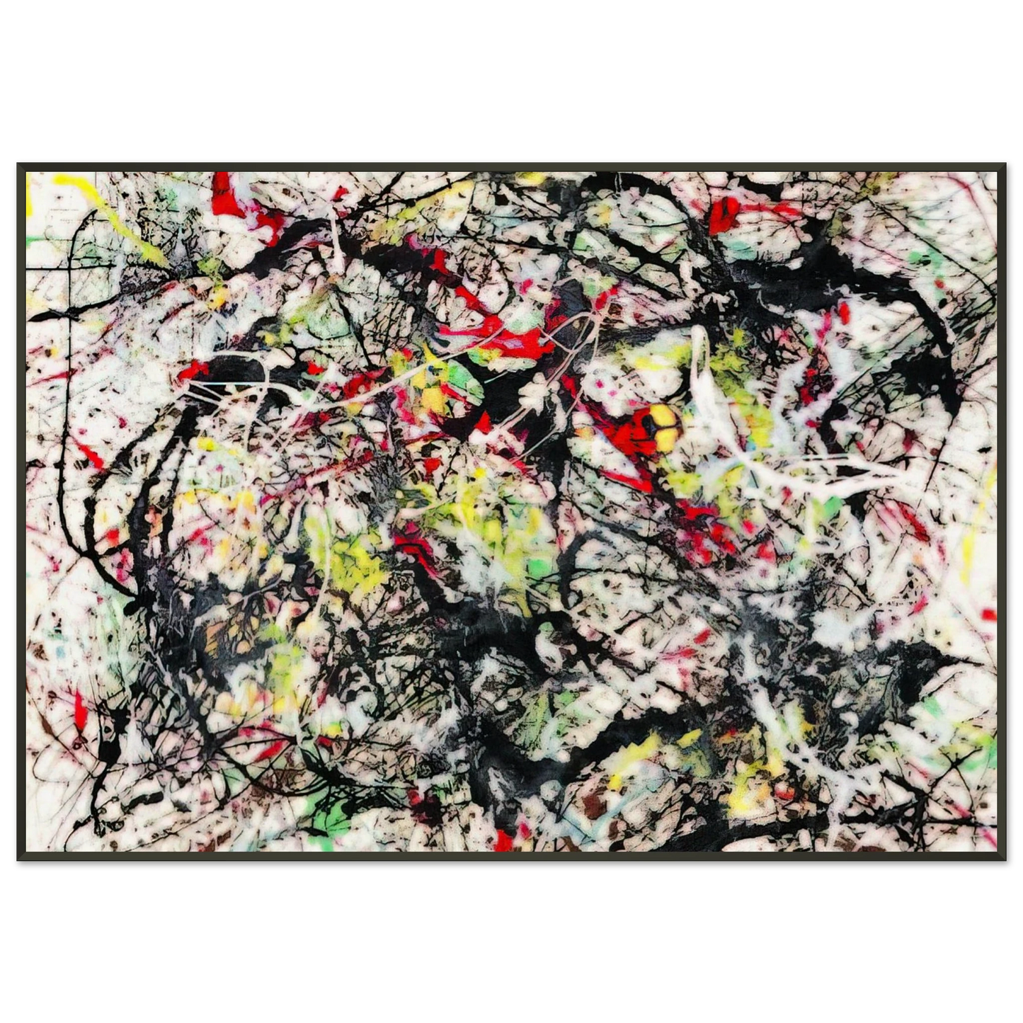 Jackson Pollock NUMBER 48 1949 Framed Art Print - Aluminum Frame - 21x29.7 cm / 8x12"
