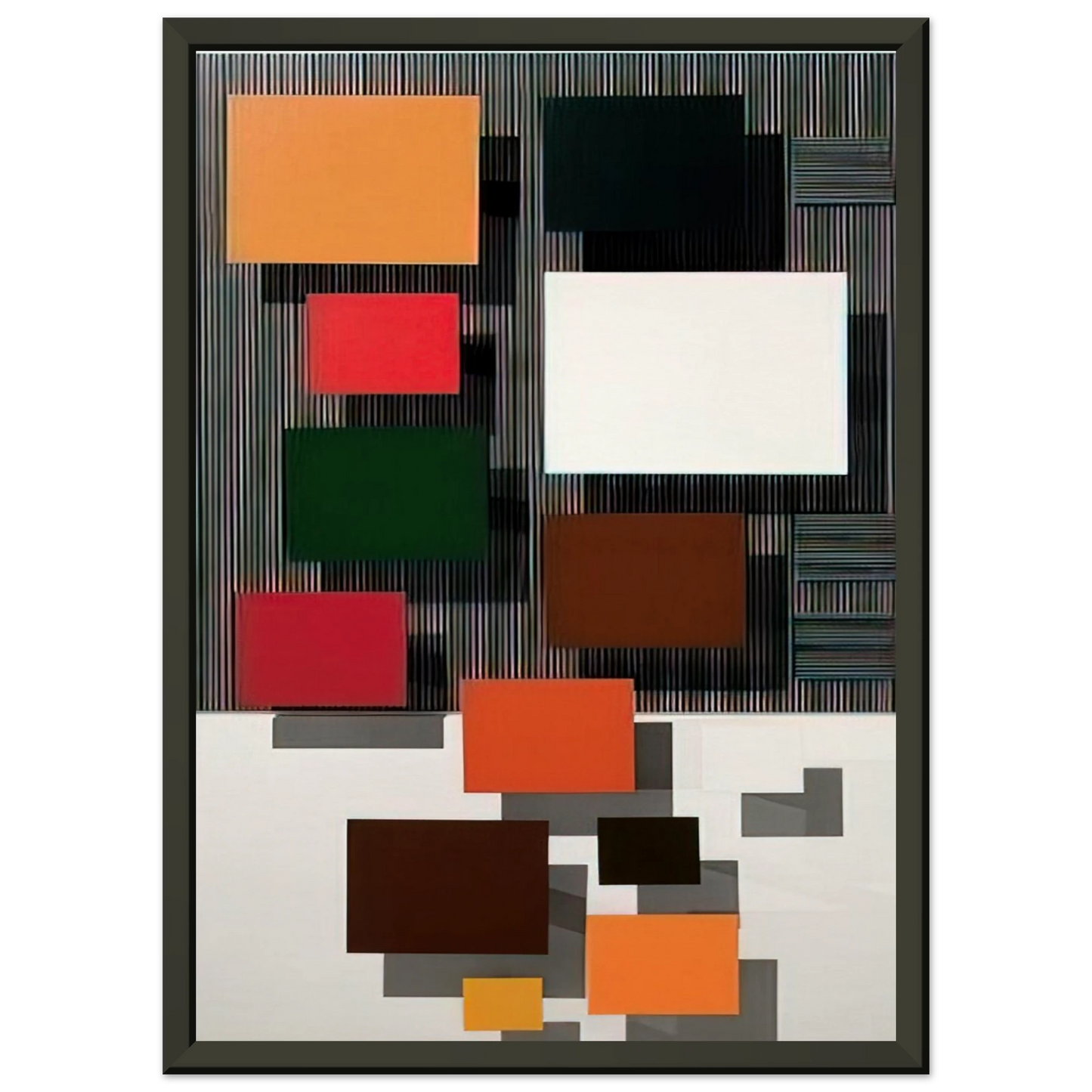 Jesus Rafael Soto VIBRATION SUPERIEURE 1998 Framed Art Print - Aluminum Frame - 70x100 cm / 28x40 inches