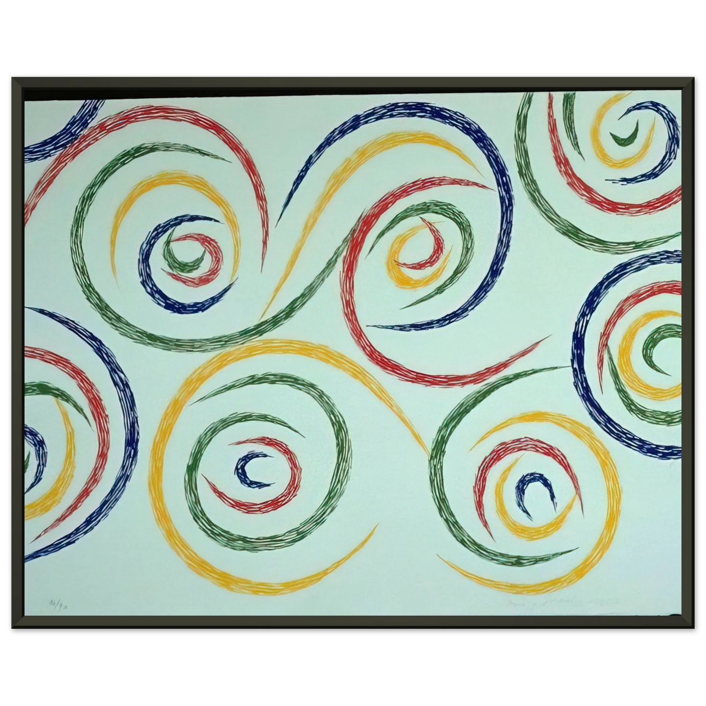 Piero Dorazio Cercles du Matin 1992 Framed Art Print - Aluminum Frame - 40x50 cm / 16x20 inches