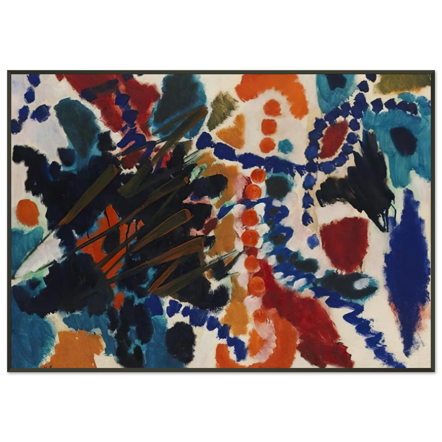 Ernst Wilhelm Nay Von Goldfarben und Blau 1953 Framed Art Print - Aluminum Frame - 21x29.7 cm / 8x12"