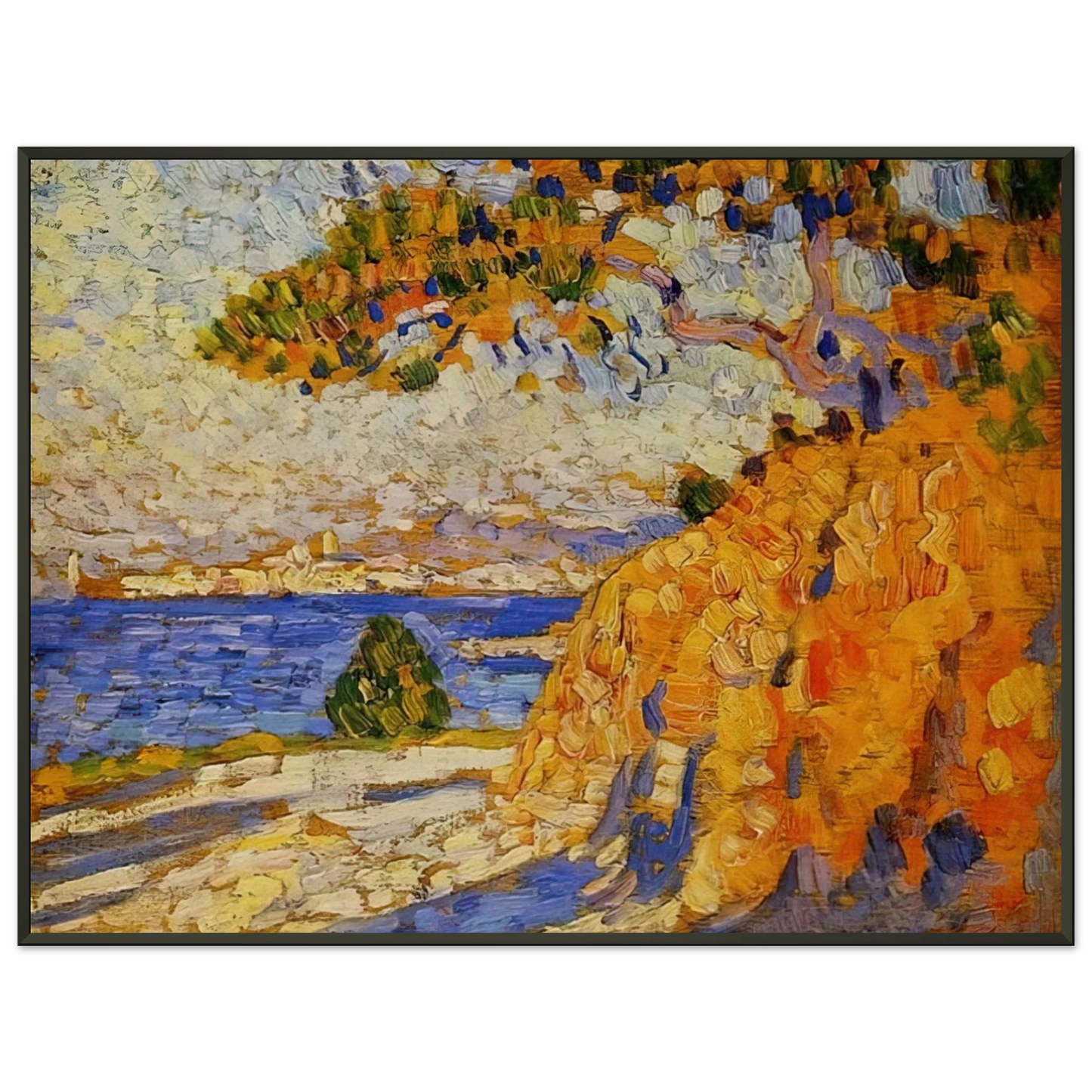 Theo van Rysselberghe MIDI LANDSCAPE Framed Art Print - Aluminum Frame - 40x50 cm / 16x20 inches