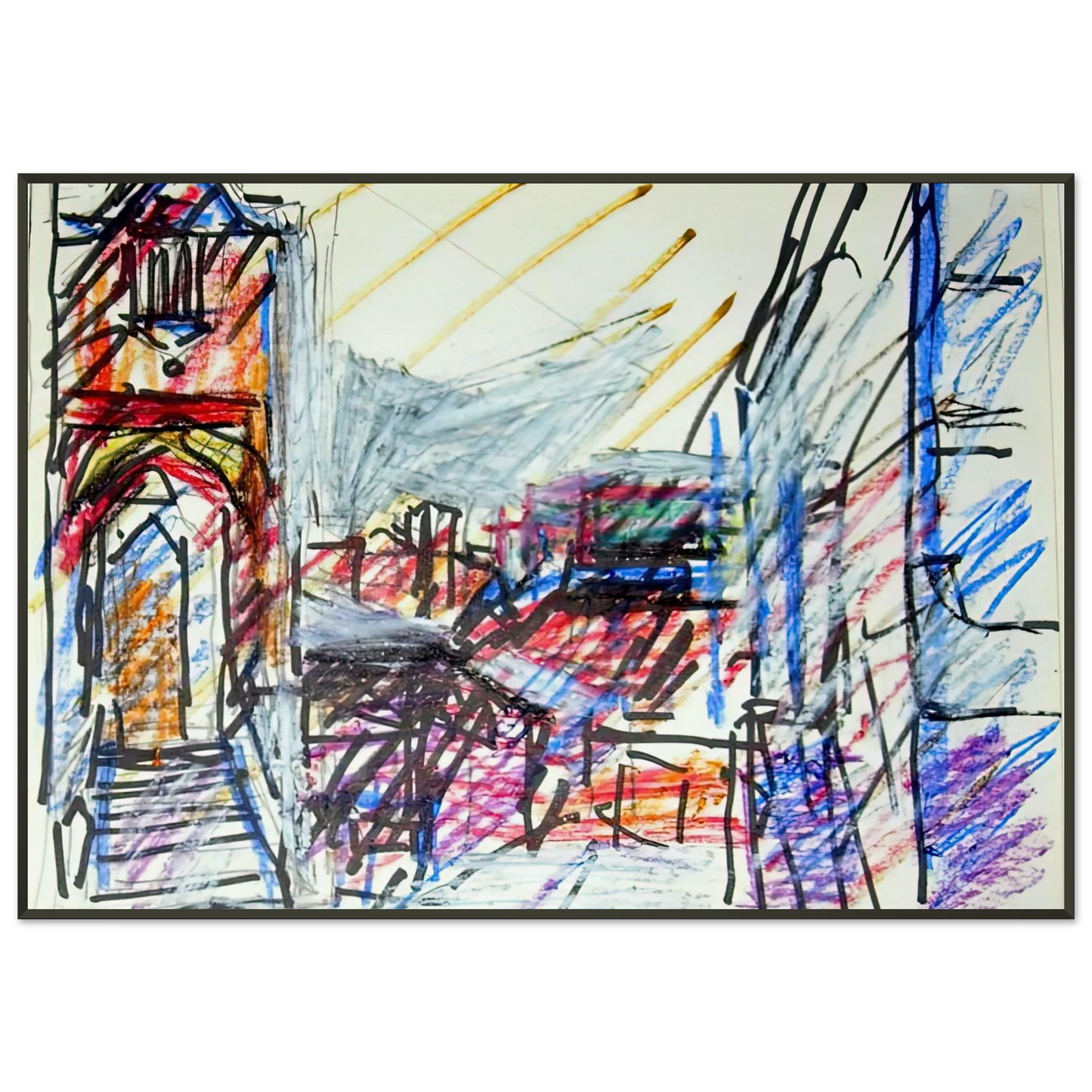 Frank Auerbach TO THE STUDIOS Framed Art Print - Aluminum Frame - 21x29.7 cm / 8x12"