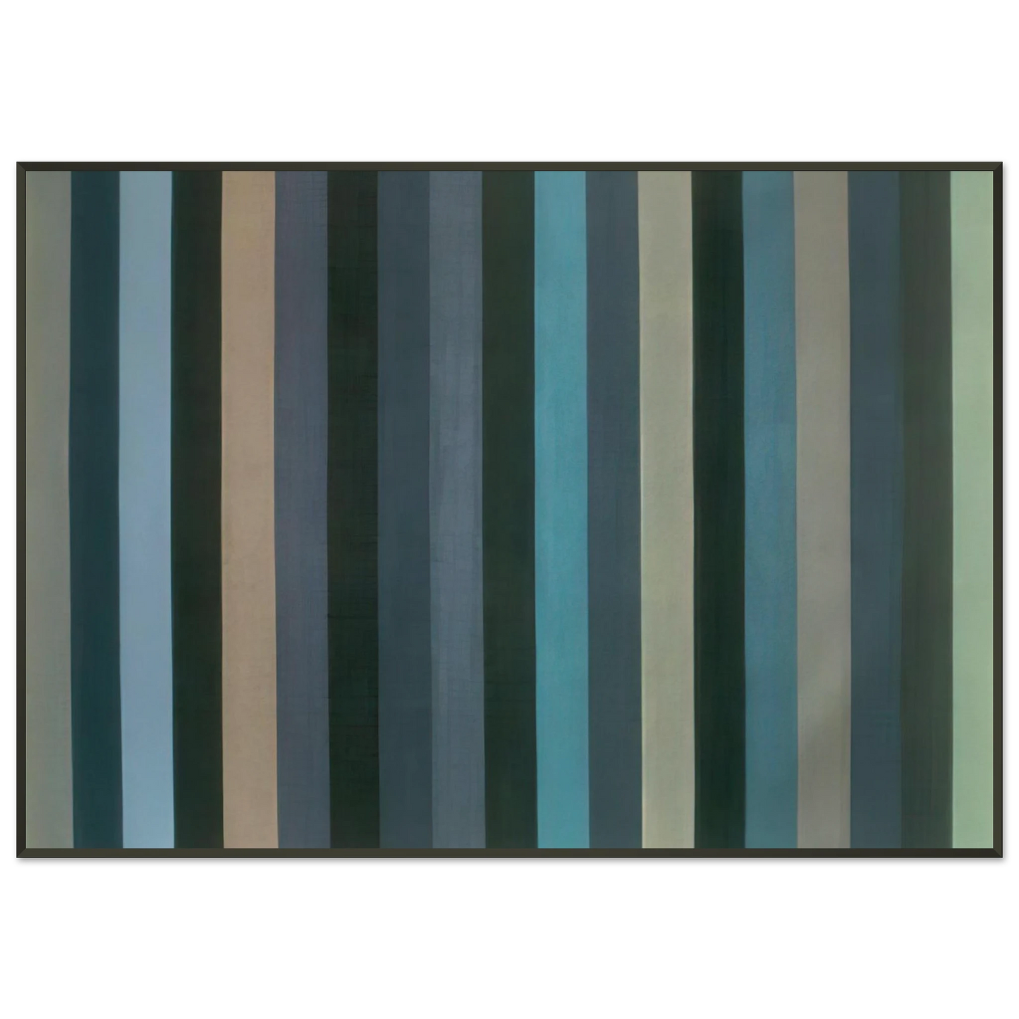 Gene Davis  Moroccan Midnight  1984 Framed Art Print  - Aluminum Frame - 21x29.7 cm / 8x12"