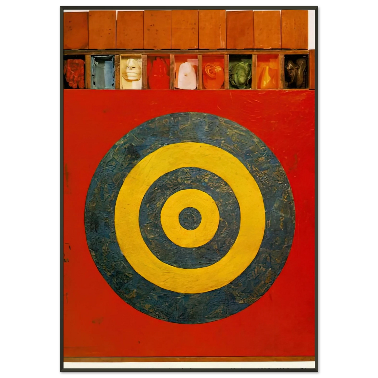 Jasper Johns TARGET WITH PLASTER CASTS 1955 Framed Art Print - Aluminum Frame - 21x29.7 cm / 8x12"