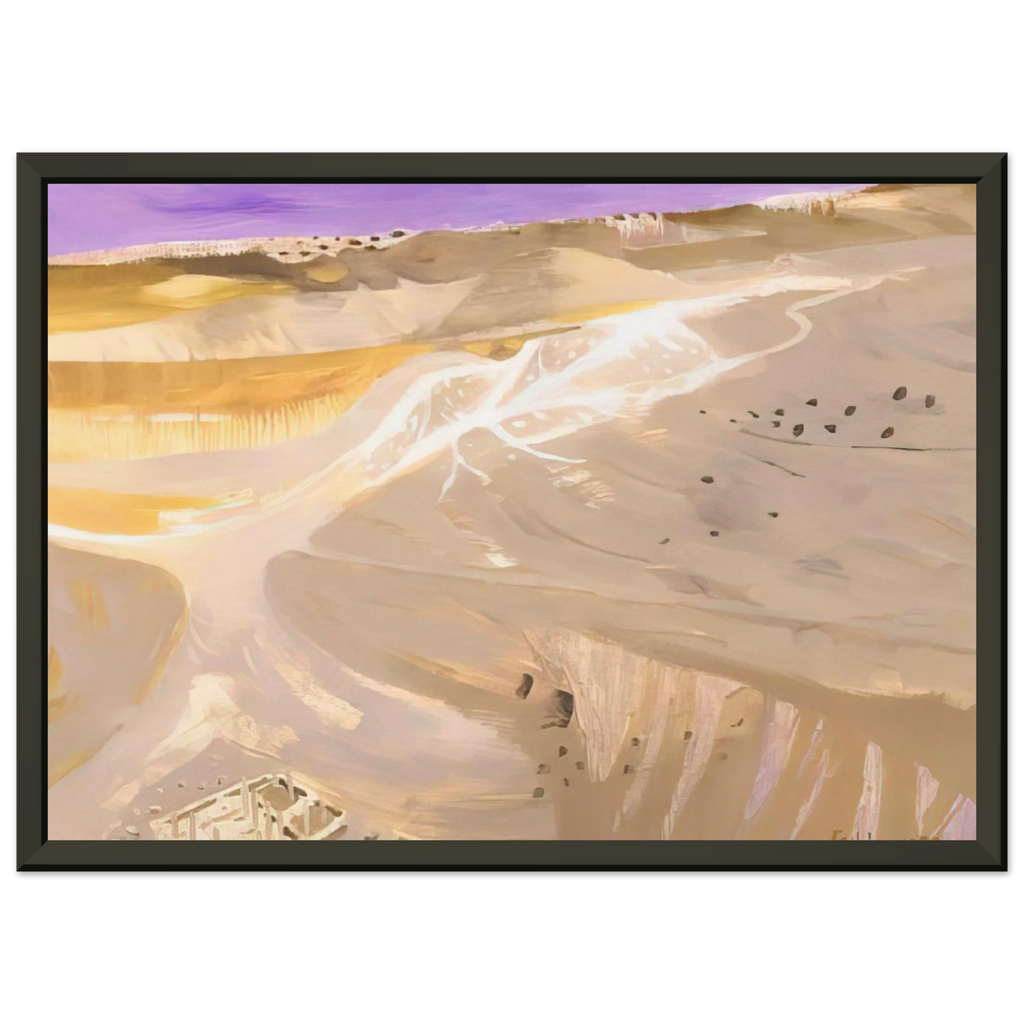 Mary Fedden Desert 1989 Framed Art Print - Aluminum Frame - 70x100 cm / 28x40 inches