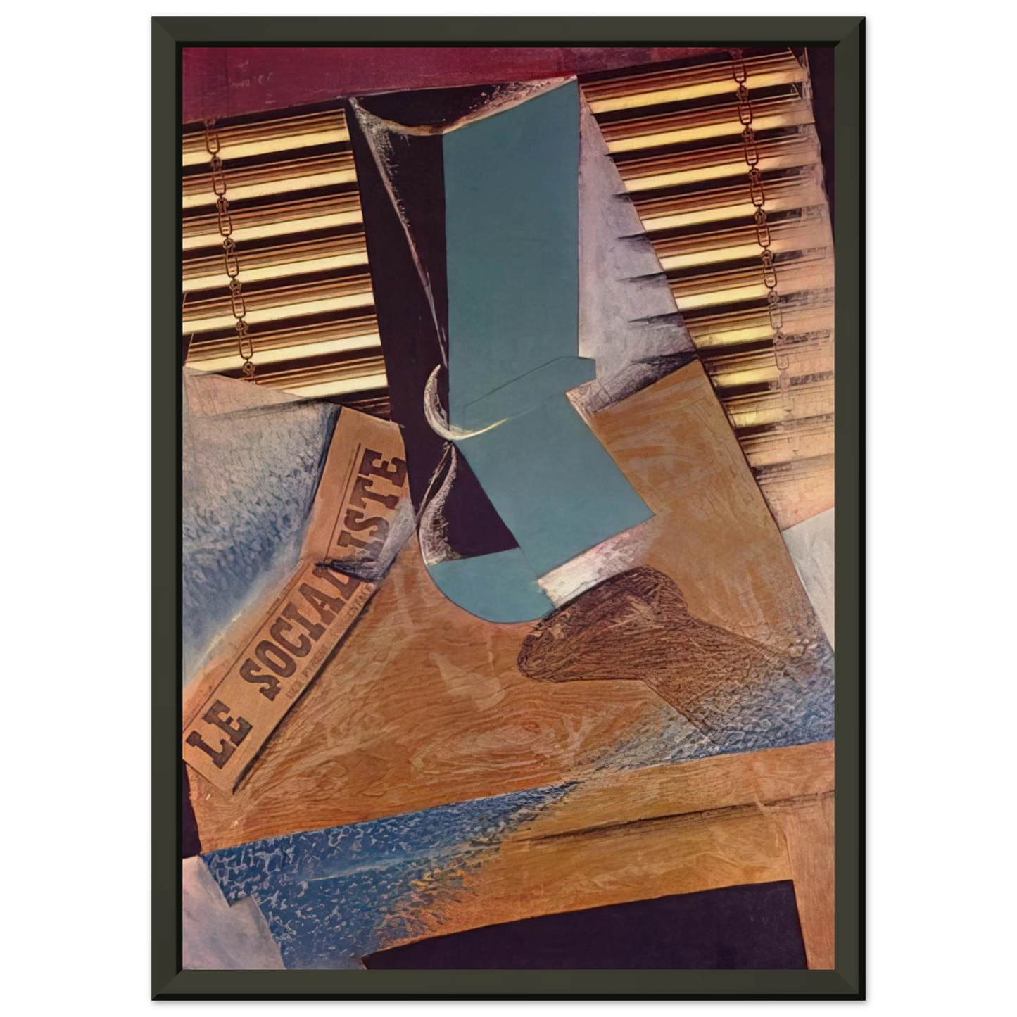 Juan Gris THE SUNBLIND 1914 Framed Art Print - Aluminum Frame - 60x80 cm / 24x32 inches