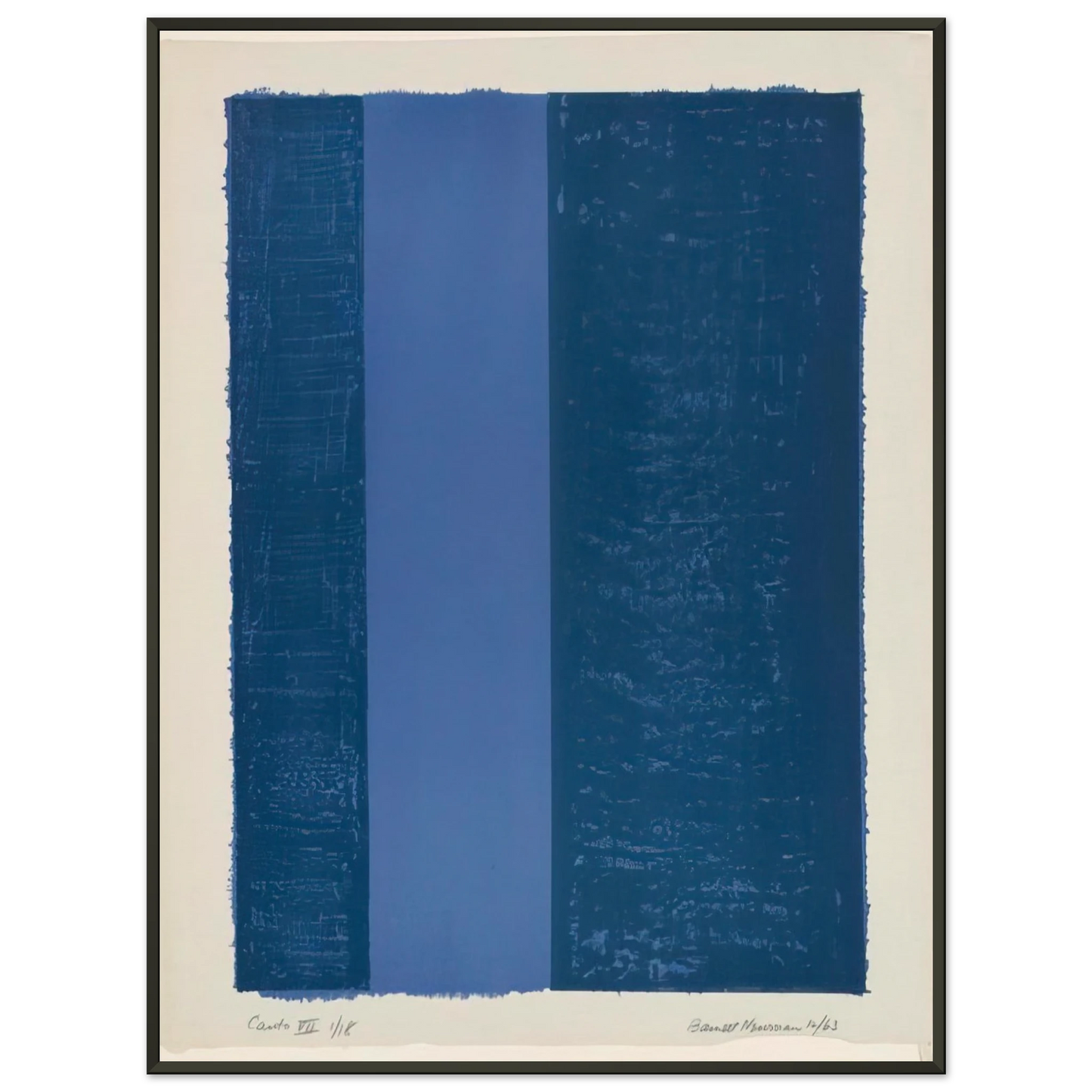 Barnett Newman Canto VII Framed Art Print - Aluminum Frame - 70x100 cm / 28x40 inches
