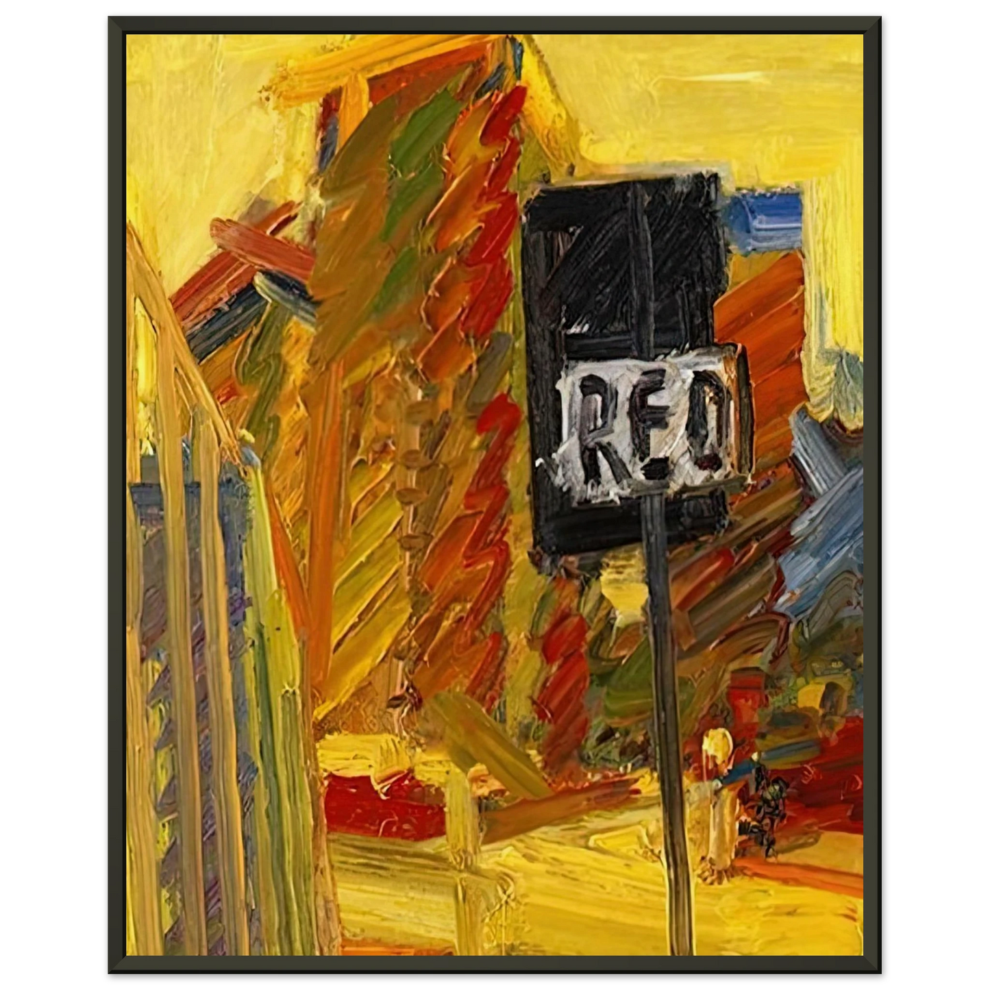 Frank Auerbach TOWER BLOCKS Framed Art Print - Aluminum Frame - 40x50 cm / 16x20 inches