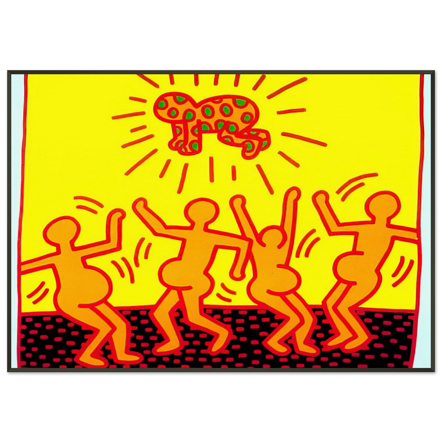Keith Haring UNTITLED 1983 1 Framed Art Print - Aluminum Frame - 21x29.7 cm / 8x12"