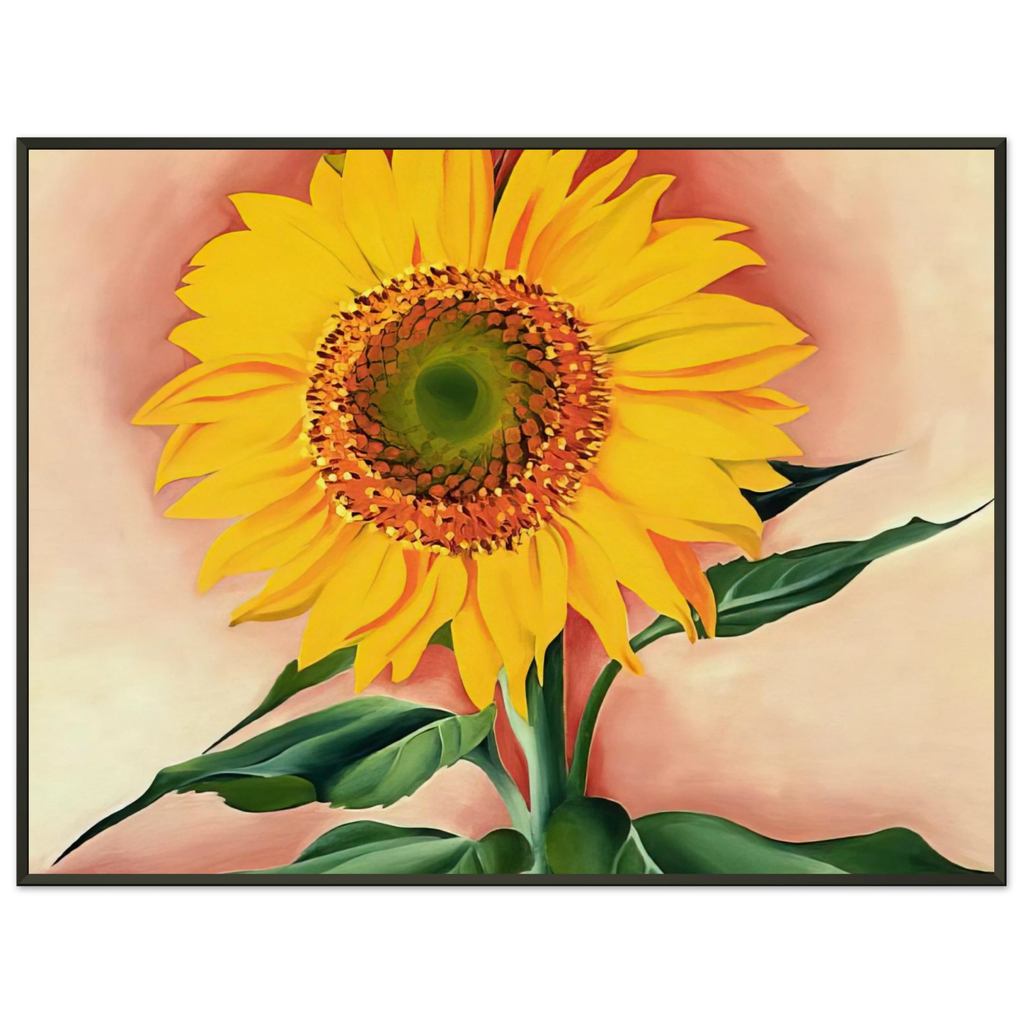 Georgia OKeeffe A Sunflower from Maggie Framed Art Print - Aluminum Frame - 70x100 cm / 28x40 inches
