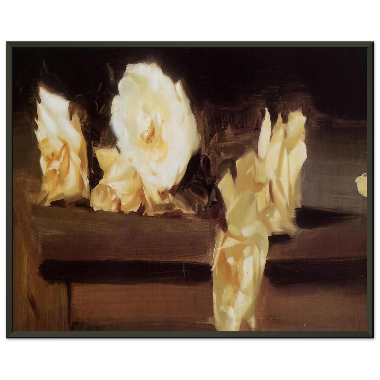 John Singer Sargent Roses Framed Art Print - Aluminum Frame - 70x100 cm / 28x40 inches
