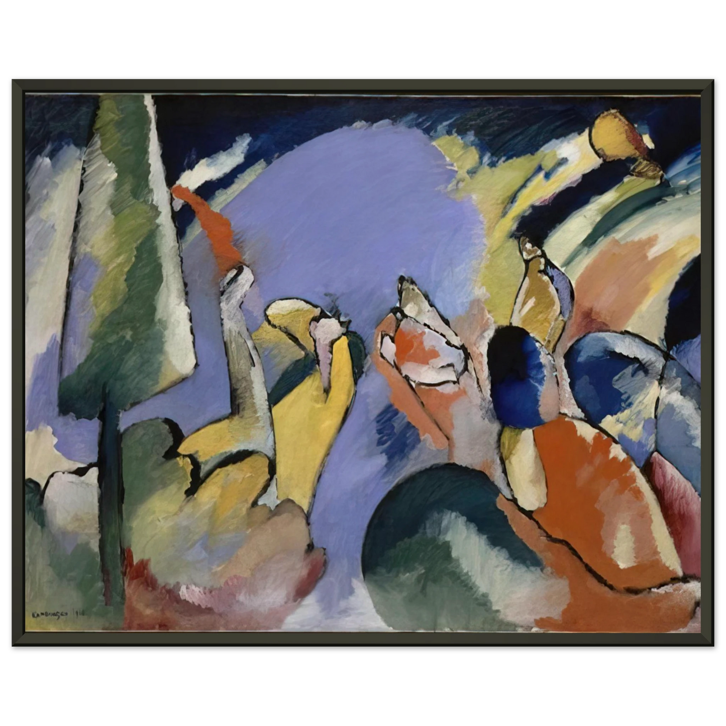 Wassily Kandinsky  IMPROVISATION XIV 1910 Framed Art Print  - Aluminum Frame - 60x80 cm / 24x32 inches
