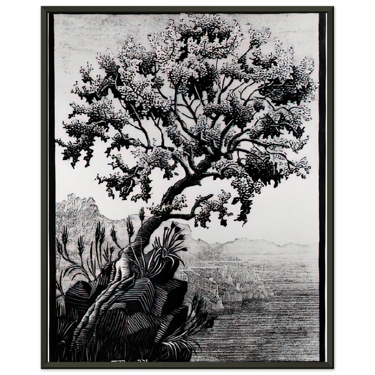 MC Escher  ESCHER 14 Framed Art Print  - Aluminum Frame - 40x50 cm / 16x20 inches