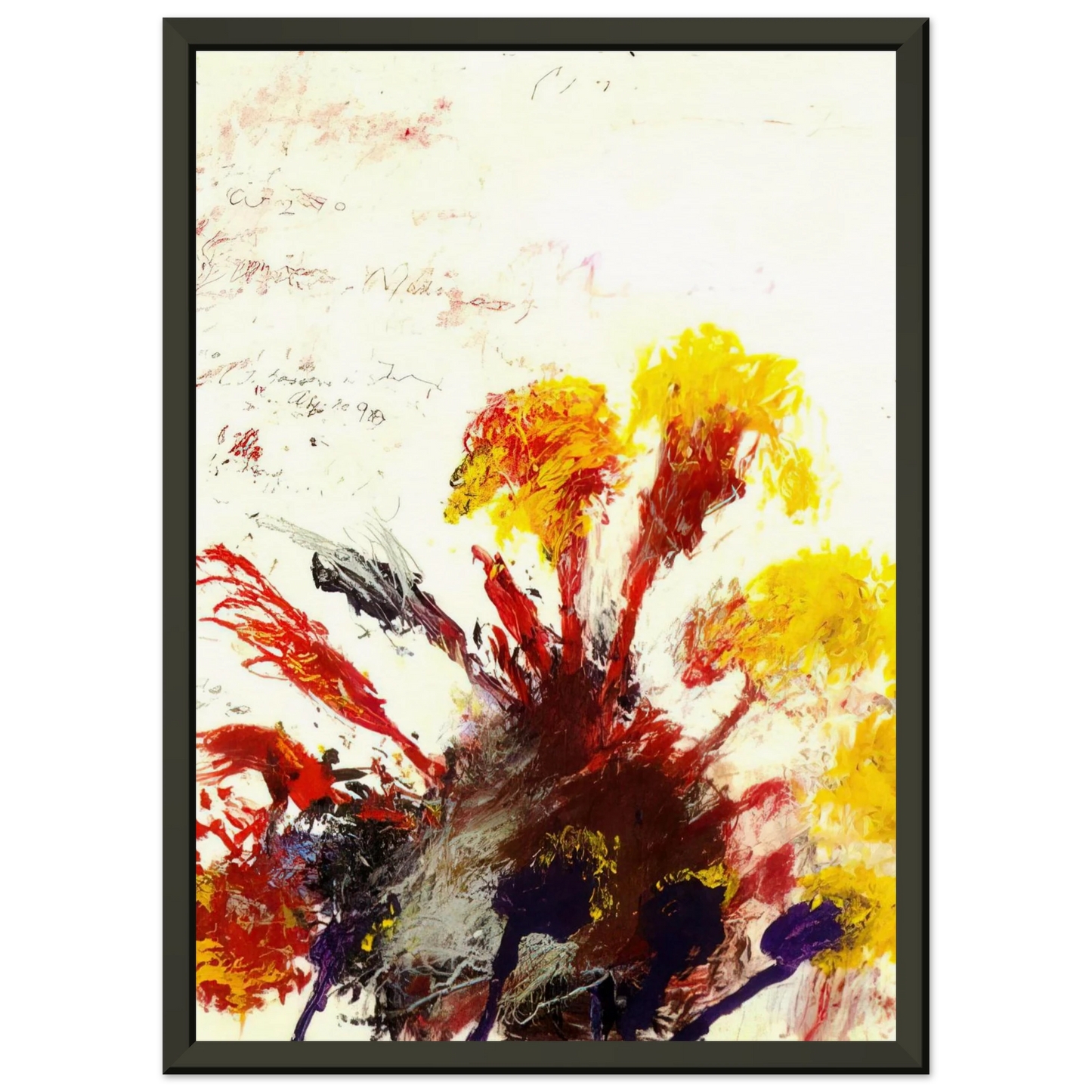 Cy Twombly Summer Madness Framed Art Print - Aluminum Frame - 40x50 cm / 16x20 inches