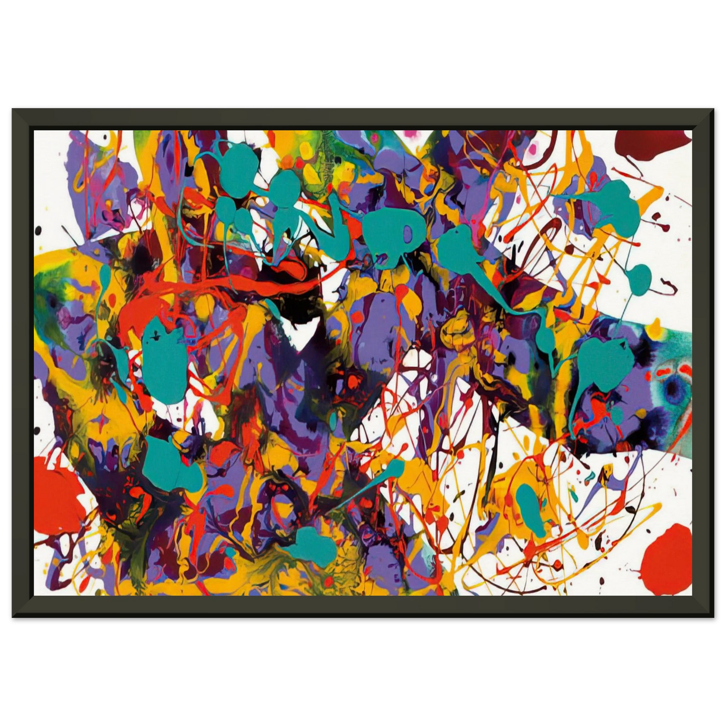 Sam Francis Untitled SFP9435 SFF 1711 Framed Art Print - Aluminum Frame - 40x50 cm / 16x20 inches