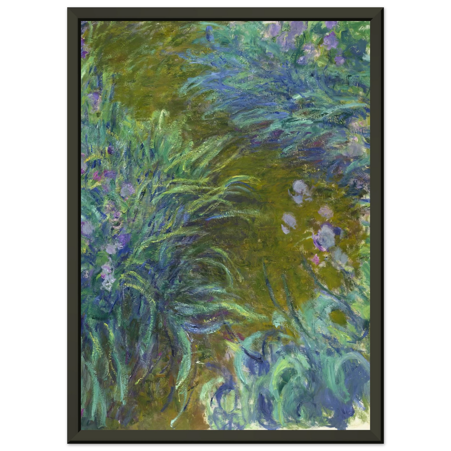 claude monet  Path through the Irises 02 Framed Art Print  - Aluminum Frame - 40x50 cm / 16x20 inches
